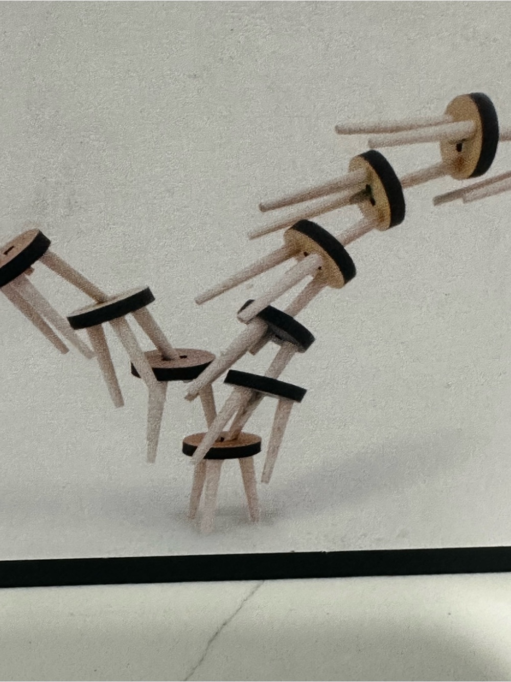 Mokuomo Los Taburetes: Wooden Stool Stacking Art Toy from Spain New MSRP $78 - Picture 4 of 14